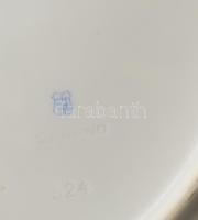 3 darabos, Herendi, Óherendi pipacs mintás porcelán tányér szett: lapos, mély, süteményes. Kézzel fe...