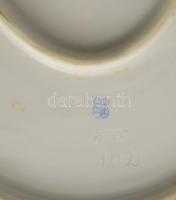 Herendi, Óherendi pipacs mintás porcelán tálaló tál. Kézzel festett, jelzett, kis kopásokkal 37x27 c...