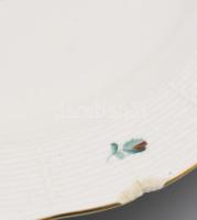 2 db Herendi, Óherendi pipacs mintás porcelán leveses tál. Kézzel festett, jelzett,repedéssel, lepat...