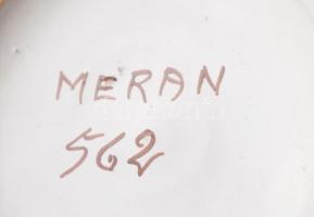 Olasz Meran kerámia locsoló kanna. Kézzel festett, jelzett, hibátlan 25 cm