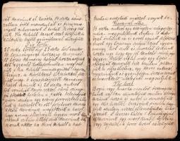 Régi kézzel írt magyar nyelvű szakácskönyv, receptfüzet, teljes, de a kötés elvált