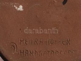 Petra Hopfer: váza. mázas kerámia, jelzett, hibátlan 25 cm