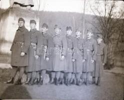 M. kir. katonák, 5 db különböző méretű fotónegatív