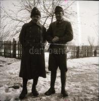 M. kir. katonák, 5 db különböző méretű fotónegatív