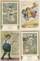 23 db RÉGI képeslap vegyes minőségben: német városok és üdvözlőlapok, több litho / 23 pre-1945 postc...