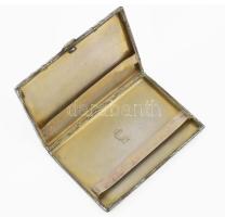 Ezüst (Ag) cigaretta tárca jelzett, bordázott 12x7,5 cm 185 g