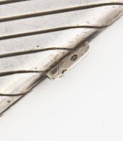 Ezüst (Ag) cigaretta tárca jelzett, bordázott 12x7,5 cm 185 g