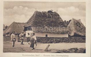 Romanian village with peasants