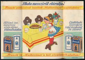 Franck és Kathreiner szétnyitható kávéreklám, sérüléssel