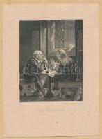 Die Politiker. Acélmetszet, papír, jelzés nélkül, cca XIX. sz. első fele-közepe. Papírlapra ragasztv...