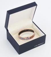 Feywille karkötő. Zománc, fém, eredeti dobozában. d: 6,5 cm, sz: 12 mm