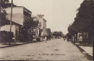 Oltenita Cantacuzino street with bank and Hotel Unirea