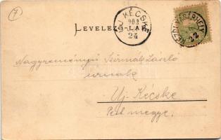 1903 Kézdivásárhely, Targu Secuiesc; Fő tér, Kovács Ferenc gyógyszertára, Wertán, K. Csiszár József,...