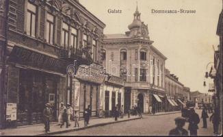 Galati Domneasca street with national library, the shop of H. Lilienfeld