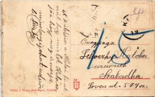 Kula, Szent István utca, Kosa György vas és fűszerkereskedés üzlete. J. Singer kiadása / street, sho...