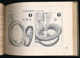 1949 Csepel 125/49 motorkerékpár használati és kezelési utasítása, ábrákkal, 164p