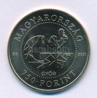 2021. 750Ft "Győr 750" Cu-Ni-Zn kapszulában T:BU