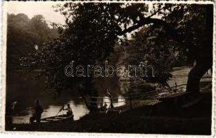 1941 Felsőbánya, Baia Sprie; tó / lake. photo (Rb)