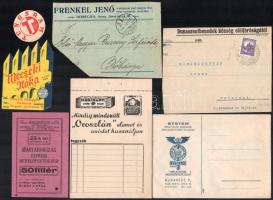 Vegyes reklám tétel, számolócédulák, címkék, szórólapok, 18 db