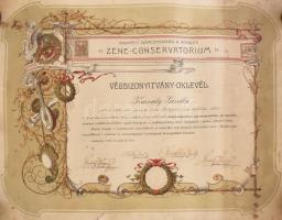 cca 1914-1944 Karvaly Gizella zenész, cimbalomművész fotó- és okmányhagyatéka, 5 db, közte születési...