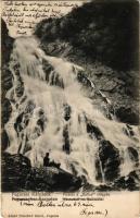 1905 Fogarasi-havasok (Fogarasi Kárpátok), Fogarascher Karpathen, Muntii Fagarasului; vízesés a Bulea völgyben. Thierfeld Dávid kiadása / Wasserfall im Bulleathal / waterfall (b)