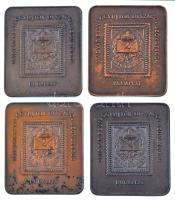 1987-1989. "Magyar Bélyeggyűjtők Országos Szövetsége - Budapest / Bélyegkiállítás" 2kr-os,...