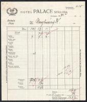 1932 Bp., Hotel Palace Szálloda fejléces számlája