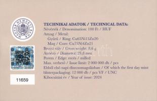 2024. 100Ft "100 éves a Magyar Nemzeti Bank" első napi veret díszcsomagolásban "11659...