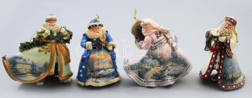 Thomas Kinkade Old World Santas Ashton-Drake Galeries 4 db figura 10 cm