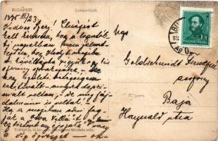 1935 Budapest II. Lukács fürdő, gőzfürdő, autó (fa)