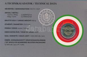 2023. 100Ft "175 éves a Magyar Honvédség" első napi veret sorszámozott emléklapon "11...