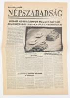 1991 A Népszabadság rendkívüli kiadása, címlapon a Gorbacsov megbuktatásáról szóló cikkel