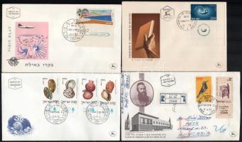 1956-1982 Izrael 11 db FDC szelvényes bélyegekkel