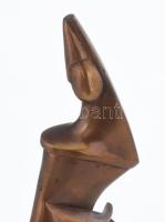 Fenyvesi Márta (1956 - ): Perdület. In memoriam Dienes Valéria. Orkesztika. Bronz. Jelzett. 32 cm