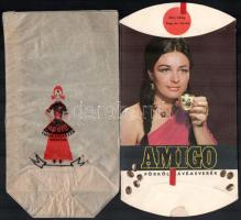 Reklámos papírtasakok, 5 db (Petky József Ungvár, Werner Alajos Budapest, Apetit élelmiszerüzem, Ami...