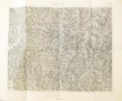 1912 Kabola Polyána katonai térképe, 1:75 000, kiadja: K.u.k. Militägeographisches Institut, kis sza...