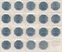 Németország / Nürnberg ~1920. 20pf Al "Nürnberg-Fürther Villamos" bárca (19xklf) műanyag b...