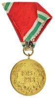 Bulgária ~1933-1939. "Európai Háborús Emlékérem 1915-1918" aranyozott bronz kitüntetés ere...