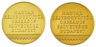 1997. "Magyar Bélyeggyűjtők Országos Szövetsége Budapest / XI. Temafila Kecskemét" (2x) aranyozott bronz emlékérem kapszulában, műanyag dísztokban (42,5mm) T:AU (eredetileg PP) az egyik kapszula sérült