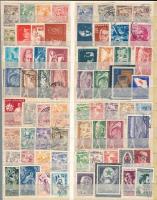 Jugoszlávia 1950-1960 235 db bélyeg sorokkal, jobb értékekkel, 2 db közepes berakólap minden oldalán (Mi EUR 240.-)