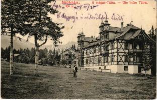 1908 Matlárháza, Matliary, Tatranské Matliare (Magas-Tátra, Vysoké Tatry); szálloda. Kuszmann Gyula kiadása / hotel (Rb)