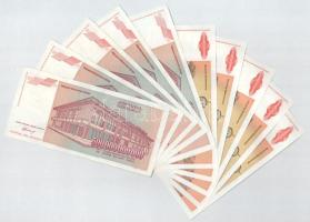 Jugoszlávia 1993. 5.000.000.000D (5x) sorszámkövetők "AA 6078266 - AA 6078270" + 500.000.0...