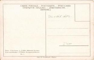 Österr. Völkertypen: Mährische Slovaken / Morva szlovák népviselet. R. Promberger No. 1. / Slovakian...