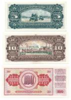 Jugoszlávia 1965. 5D + 10D + 100D T:UNC,AU
Yugoslavia 1965. 5 Dinara + 10 Dinara + 100 Dinara C:UNC...