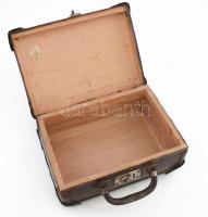 Régi bőrönd, 28x20x12 cm