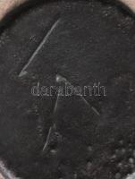 Iparművész mázas kerámia hamuzó, d: 13 cm