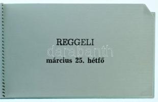 ~1980. "Étkezési jegy - Buda Penta" tömb, benne 9db étkezési jeggyel T:AU,XF