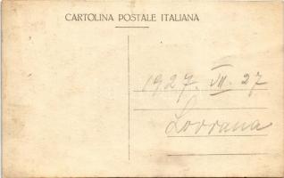 1927 Lovran, Lovrana, Laurana; hajókirándulás, gőzhajó / boat trip, steamship. photo (vágott / cut)