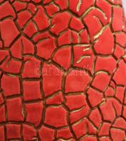 Zsolnay repesztett vörös eozin "ökörvér" mázas váza. Jelzett, hibátlan, m: 28 cm
