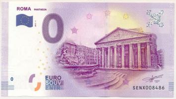 Olaszország 2017. 0E "Róma - Pantheon" szuvenír bankjegy "SENX 008486" T:UNC Italy 2017. 0E "Roma - Pantheon" souvenir banknote "SENX 008486" C:UNC